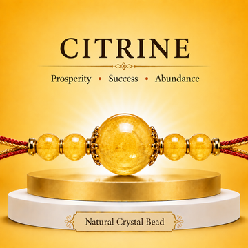 Natural Citrine Crystal Rakhi for Sagittarius (Dhanu) | Prosperity &amp; Positivity