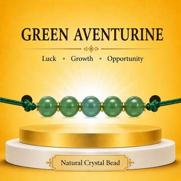 Natural Green Aventurine Crystal Rakhi for Gemini (Mithuna) | Growth &amp; Opportunity
