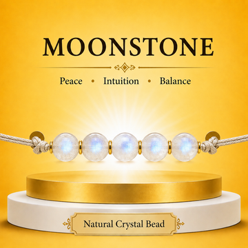 Natural Moonstone Crystal Rakhi for Cancer (Karka) | Emotional Balance &amp; Intuition