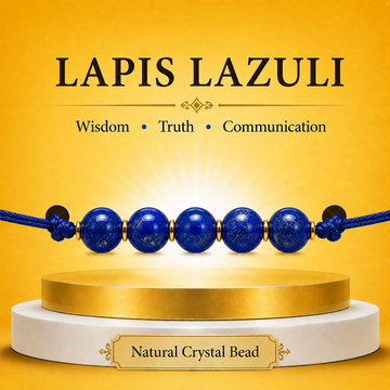 Natural Lapis Lazuli Crystal Rakhi for Libra (Tula) | Wisdom &amp; Self-Expression