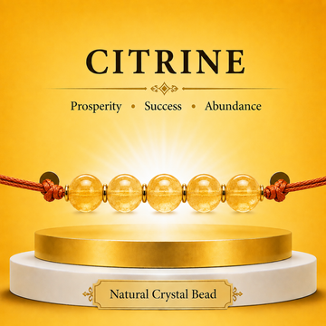 Natural Citrine Crystal Rakhi for Sagittarius (Dhanu) | Prosperity &amp; Positivity
