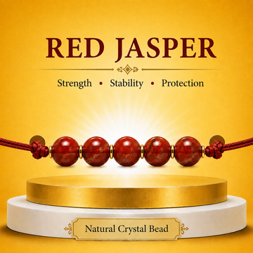 Natural Red Jasper Crystal Rakhi for Scorpio (Vrishchika) | Strength &amp; Stability